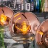 Ripoll Hängeleuchte Glas 20 cm Klar, Kupferfarben, 3-flammig