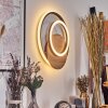 Rapoila Wandleuchte LED Holzoptik, Schwarz, 1-flammig
