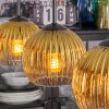 Koyoto Hängeleuchte Glas 15 cm Gold, Klar, 3-flammig