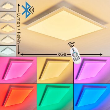 Voisines Deckenpanel LED Weiß, 1-flammig, Fernbedienung, Farbwechsler