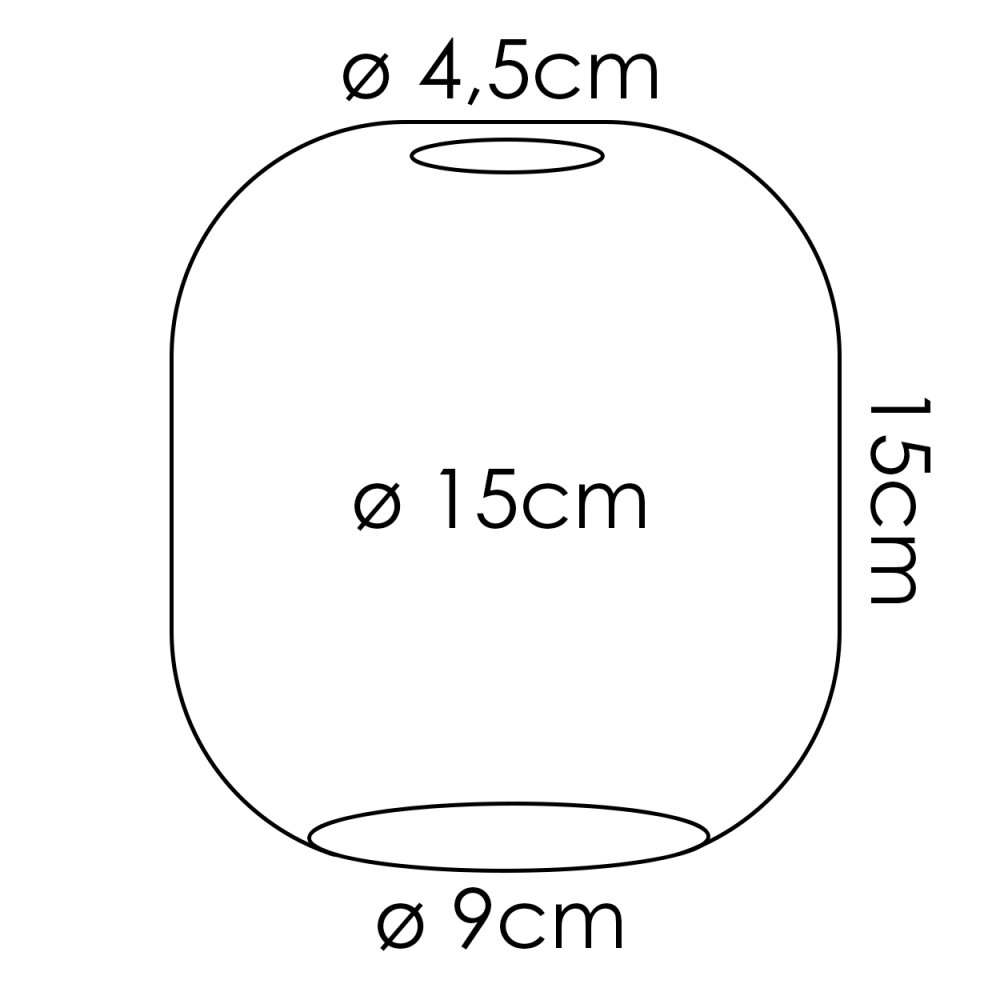 Glas-Lampenschirm Lauden Ersatzglas 15 cm Bernsteinfarben, Klar