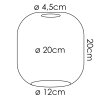 Glaslampenschirm Lauden Ersatzglas 20 cm Bernsteinfarben, Klar