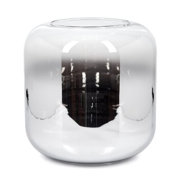 Glas-Lampenschirm Lauden Ersatzglas 25 cm Chrom, Klar, Rauchfarben Glas-Lampenschirm Lauden Ersatzglas 25 cm Chrom, Klar, Rauchfarben