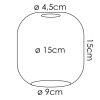Glas-Lampenschirm Lauden Ersatzglas 15 cm Klar, Rauchfarben