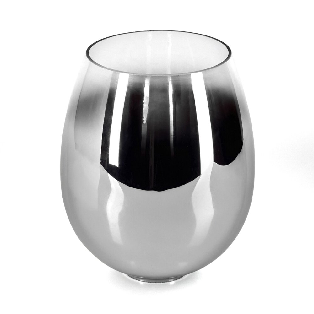 Lampenschirm aus Glas Vevino Ersatzglas 15 cm Chrom, Klar, Rauchfarben main product photo