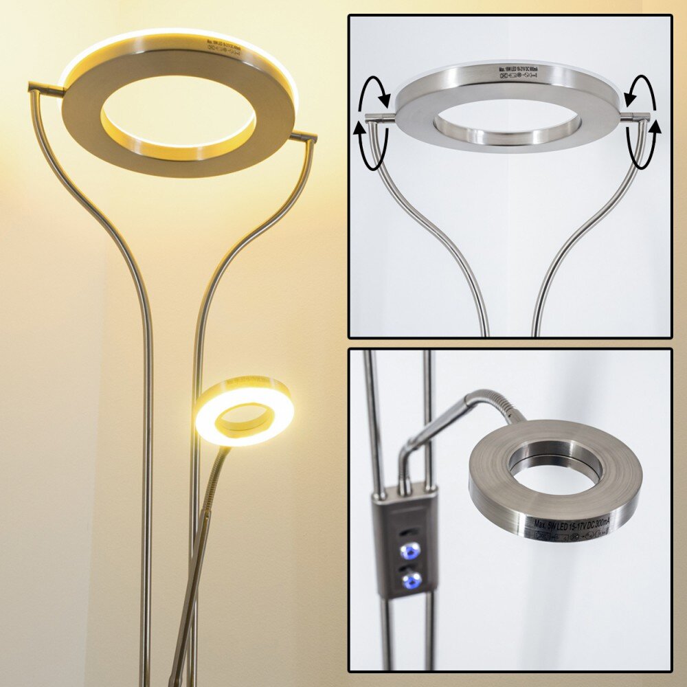 Donna Deckenfluter LED Nickel-Matt, 1-flammig main product photo