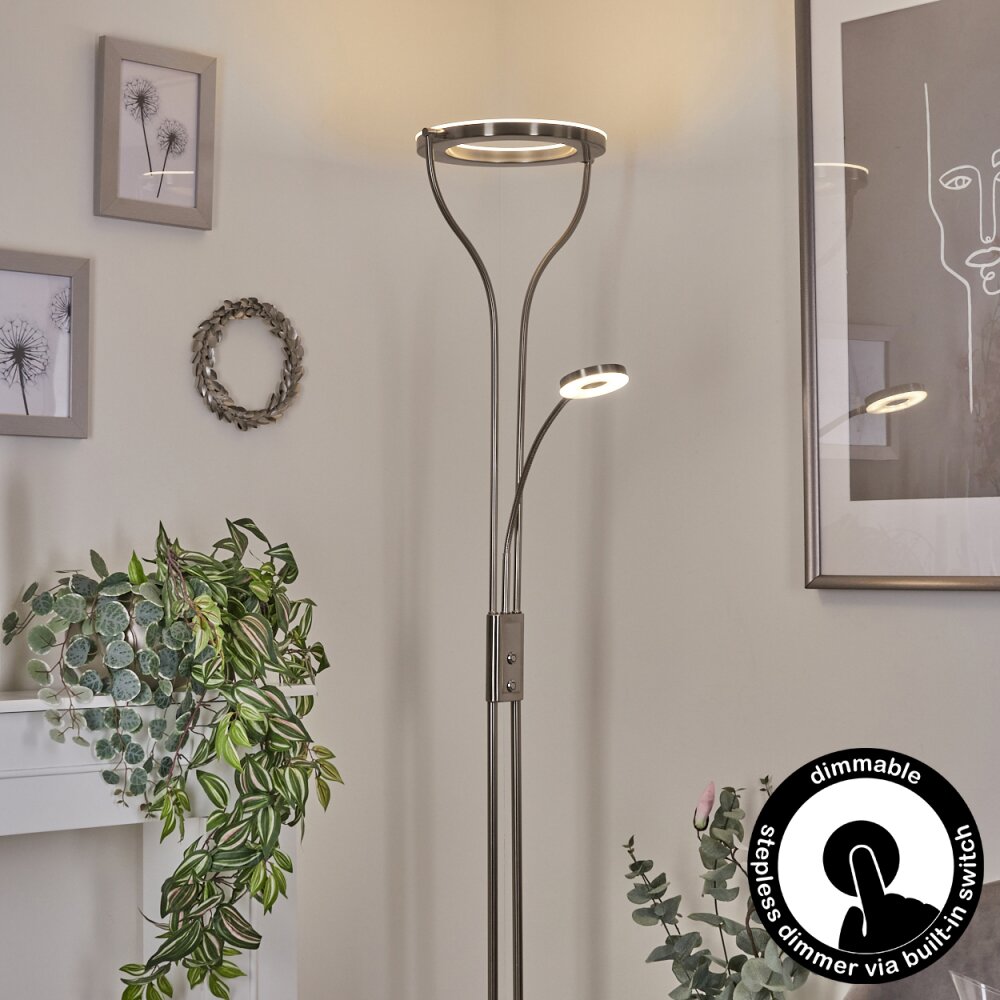 Donna Stehleuchte LED Nickel-Matt, 2-flammig main product photo