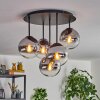 Gastor Deckenleuchte Glas 15 cm Chrom, Klar, Rauchfarben, 5-flammig