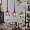 Koyoto Hängeleuchte Glas 20 cm Klar, Rauchfarben, 3-flammig