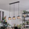 Koyoto Hängeleuchte Glas 20 cm Klar, Rauchfarben, 3-flammig