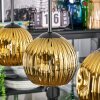 Ripoll Hängeleuchte Glas 15 cm Gold, 3-flammig