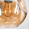 Koyoto Hängeleuchte Glas 15 cm, 20 cm, 25 cm Bernsteinfarben, Klar, Rauchfarben, 3-flammig