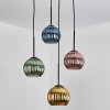 Koyoto Hängeleuchte Glas 15 cm Blau, Gold, Grün, Kupferfarben, 4-flammig