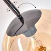 Koyoto Stehleuchte Glas 25 cm Chrom, Schwarz, 1-flammig