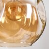 Ripoll Hängeleuchte Glas 15 cm, 20 cm, 25 cm, 30 cm Bernsteinfarben, Gold, Kupferfarben, Rauchfarben, 4-flammig