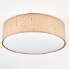 Antillo Deckenleuchte 40 cm Braun, Naturfarben, Weiß, 3-flammig