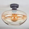 Mertola Deckenleuchte Glas 30 cm Bernsteinfarben, Klar, 1-flammig