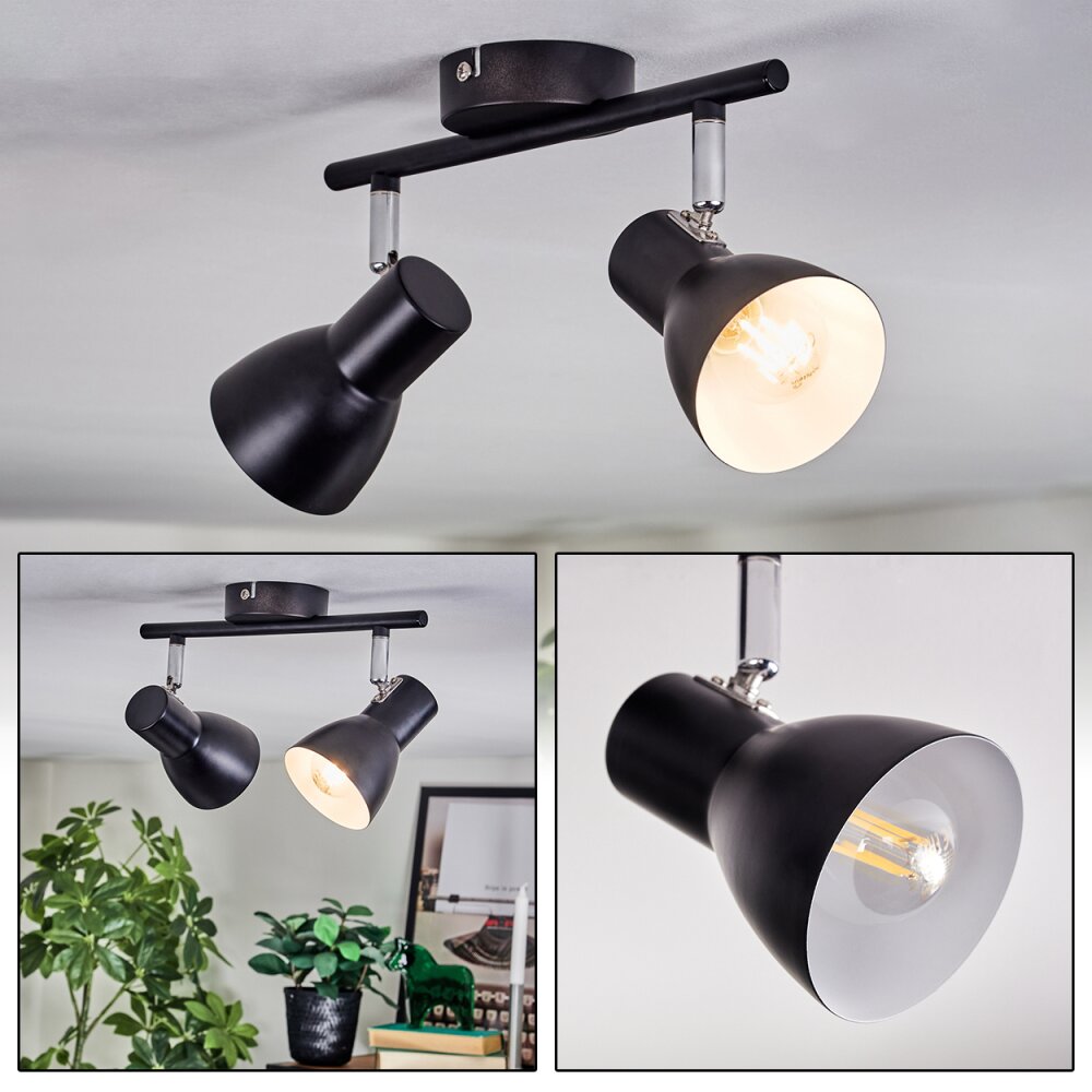 Farel Deckenleuchte Chrom, Schwarz, 2-flammig main product photo