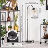 Koyoto Bogenleuchte Glas 25 cm Chrom, Schwarz, 1-flammig