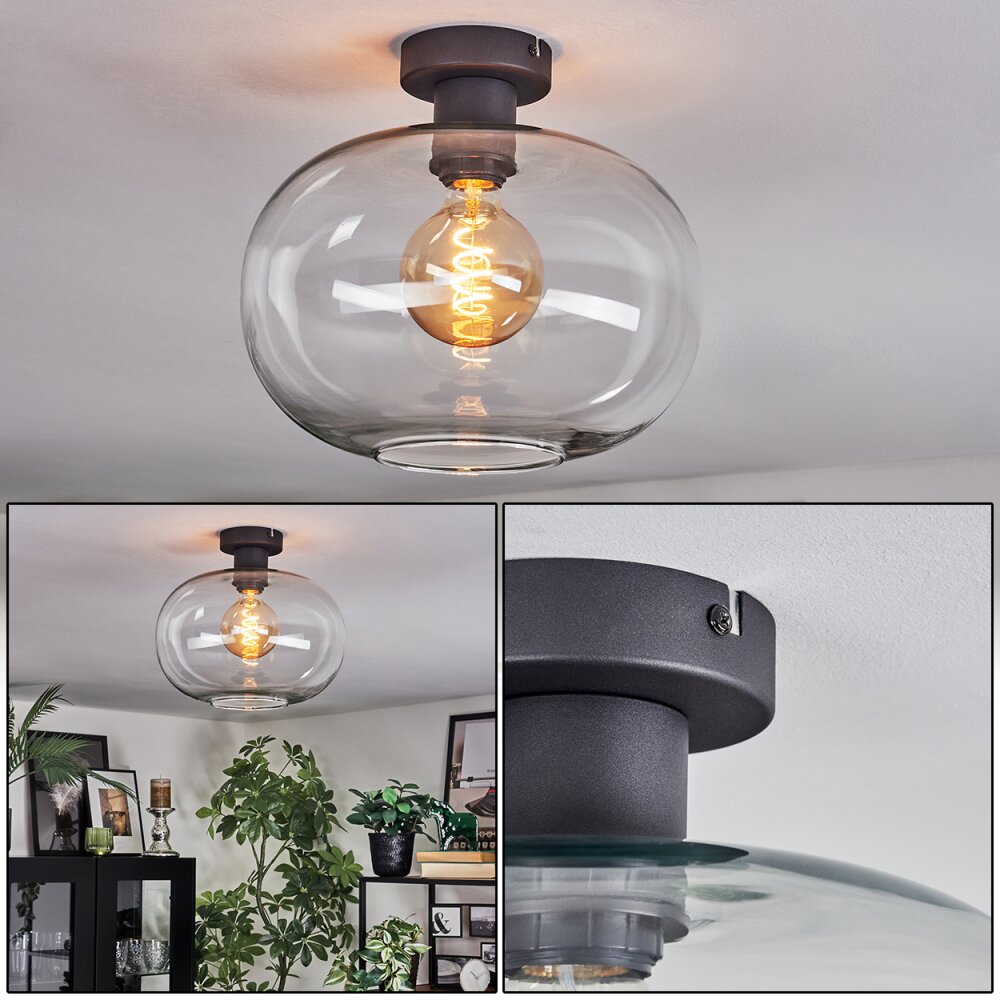 Apedo Deckenleuchte Glas 30 cm Klar, 1-flammig main product photo