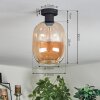 Apedo Deckenleuchte Glas 20 cm Bernsteinfarben, 1-flammig