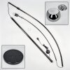 Baloca Stehleuchte 27 cm Chrom, Schwarz, 1-flammig