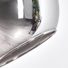 Koyoto Stehleuchte Glas 25 cm Chrom, Schwarz, 1-flammig