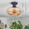 Mertola Deckenleuchte Glas 25 cm Bernsteinfarben, 1-flammig