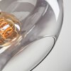Mertola Deckenleuchte Glas 25 cm Klar, Rauchfarben, 1-flammig