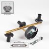 Koyoto Wandleuchte Glas 15 cm Gold, Schwarz, 3-flammig