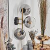 Koyoto Wandleuchte Glas 15 cm Gold, Schwarz, 3-flammig