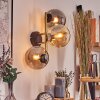Gastor Wandleuchte Glas 15 cm Gold, Schwarz, 3-flammig