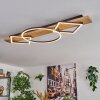 Pompu Deckenleuchte LED Holz hell, Schwarz, 2-flammig