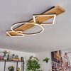 Pompu Deckenleuchte LED Holz hell, Schwarz, 2-flammig
