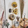 Koyoto Wandleuchte Glas 15 cm Gold, Schwarz, 3-flammig