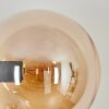 Gastor Wandleuchte Glas 15 cm Gold, Schwarz, 3-flammig