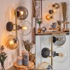 Gastor Wandleuchte Glas 15 cm Gold, Schwarz, 3-flammig