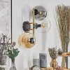 Gastor Wandleuchte Glas 15 cm Gold, Schwarz, 3-flammig
