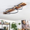 Pompu Deckenleuchte LED Holz dunkel, Schwarz, 1-flammig
