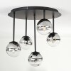 Chehalis Deckenleuchte Glas 10 cm Klar, Rauchfarben, 5-flammig