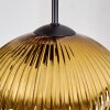 Koyoto Hängeleuchte Glas 25 cm Chrom, Gold, Klar, Kupferfarben, Rauchfarben, 5-flammig