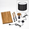Soungou Stehleuchte 38 cm Holz dunkel, Schwarz, 1-flammig