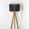 Soungou Stehleuchte 38 cm Holz dunkel, Schwarz, 1-flammig