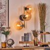 Gastor Wandleuchte Glas 15 cm Gold, Schwarz, 3-flammig