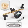 Gastor Wandleuchte Glas 15 cm Gold, Schwarz, 3-flammig