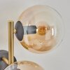 Gastor Wandleuchte Glas 15 cm Gold, Schwarz, 3-flammig
