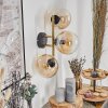 Gastor Wandleuchte Glas 15 cm Gold, Schwarz, 3-flammig