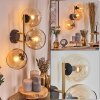 Koyoto Wandleuchte Glas 15 cm Gold, Schwarz, 3-flammig
