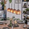 Ripoll Hängeleuchte Glas 15 cm Klar, Kupferfarben, 4-flammig