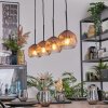 Ripoll Hängeleuchte Glas 15 cm Klar, Kupferfarben, 4-flammig
